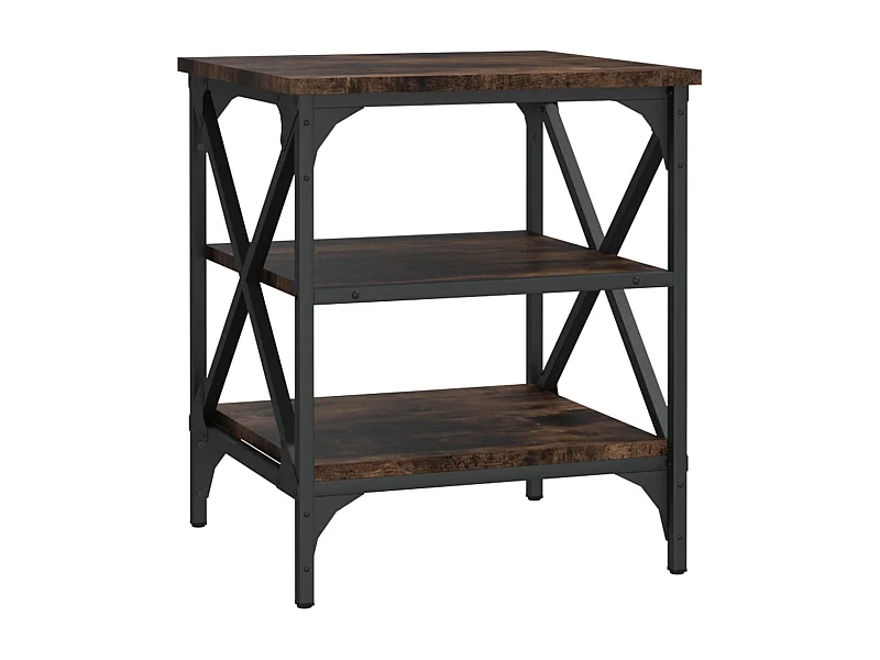Table d'appoint avec étagères marron 40 x 42 x 50 cm DEC032386