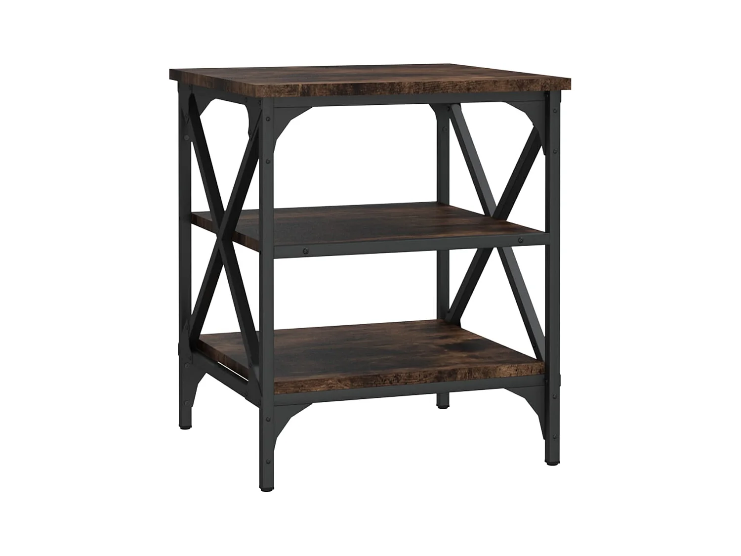 Table d'appoint avec étagères marron 40 x 42 x 50 cm DEC032386