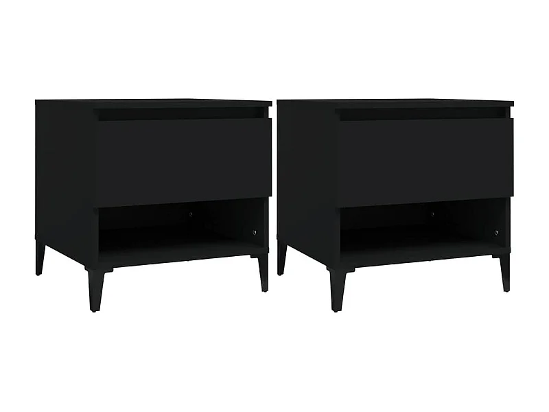 Lot de 2 tables bois marron 50 x 46 x 50 cm DEC032645