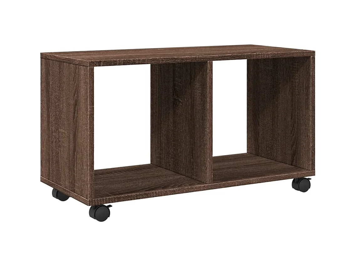 Meuble d'appoint sur roulettes bois marron 72 x 33 x 42.5 cm DEC031379