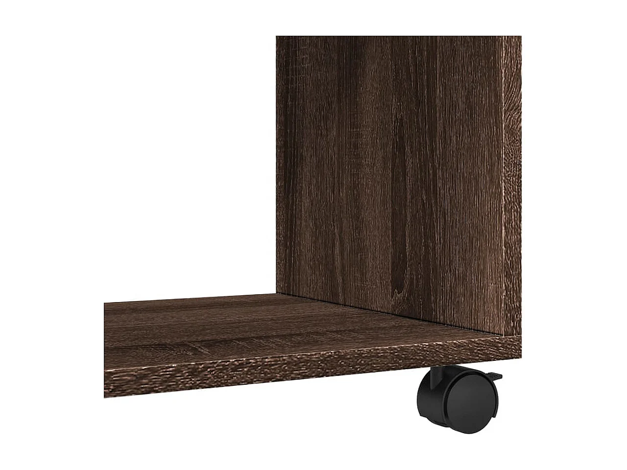 Meuble d'appoint sur roulettes bois marron 72 x 33 x 42.5 cm DEC031379