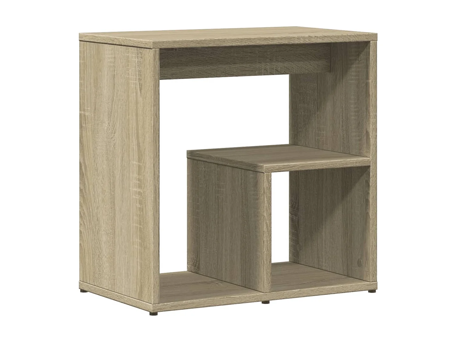 Table d'appoint meuble de bois beige 50 x 30 x 50 cm DEC032417