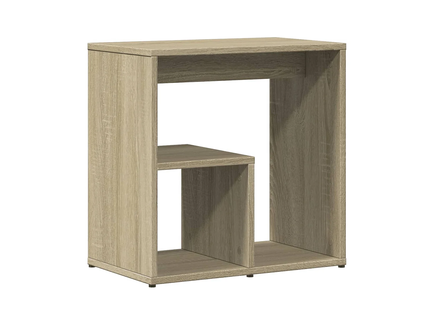 Table d'appoint meuble de bois beige 50 x 30 x 50 cm DEC032417