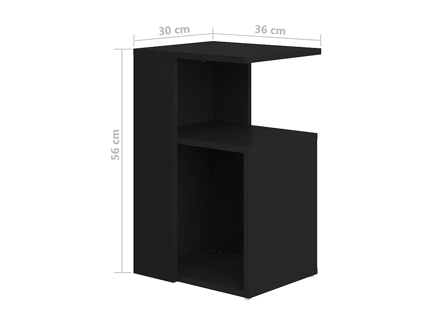 Table d'appoint bout de bois marron 36 x 30 x 56 cm DEC032478