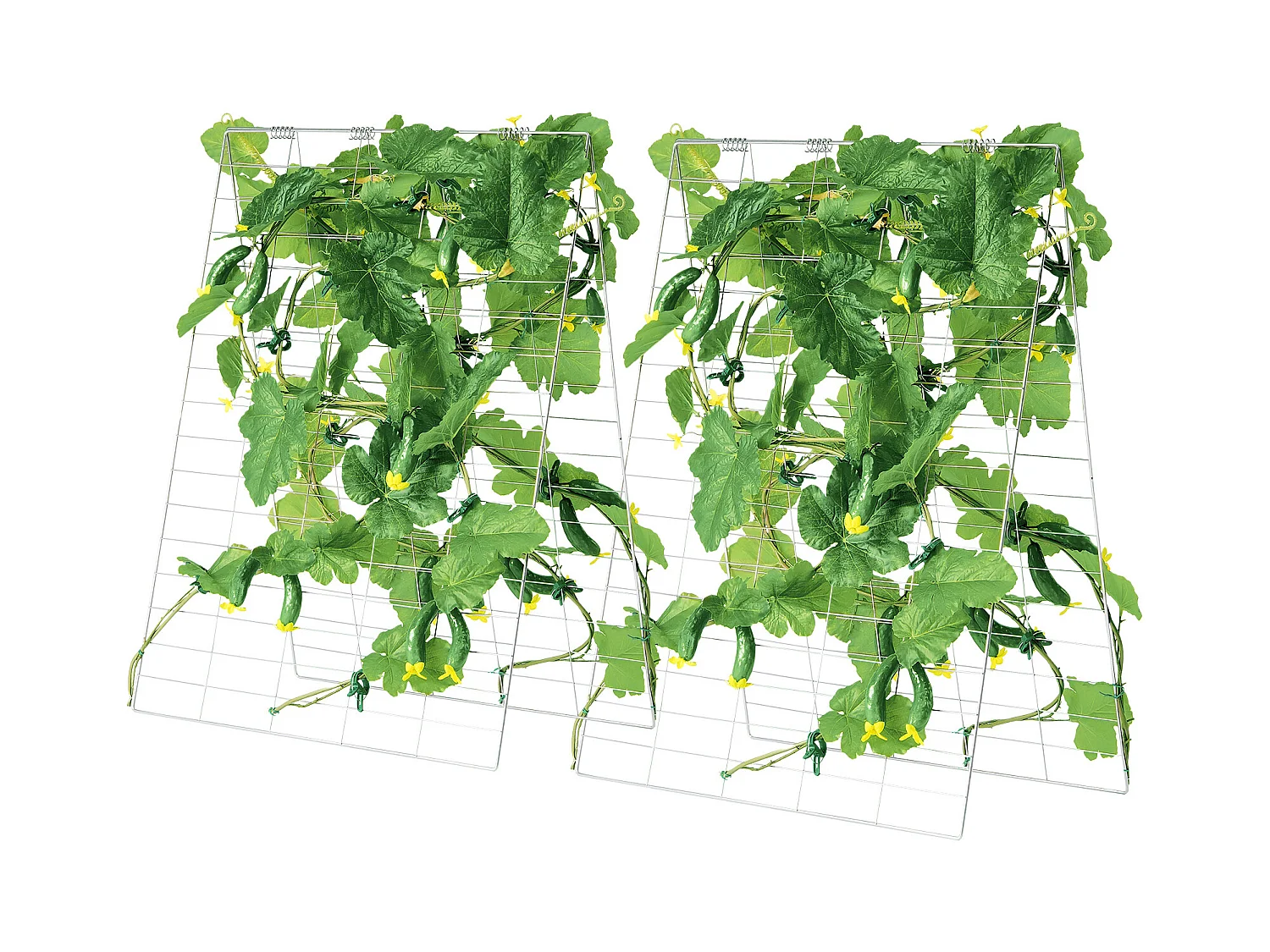 Treillis pour Concombres SucceBuy Treillis à Concombre en Forme de A 89 x 140 cm, Support de Jardin en Métal Pliable