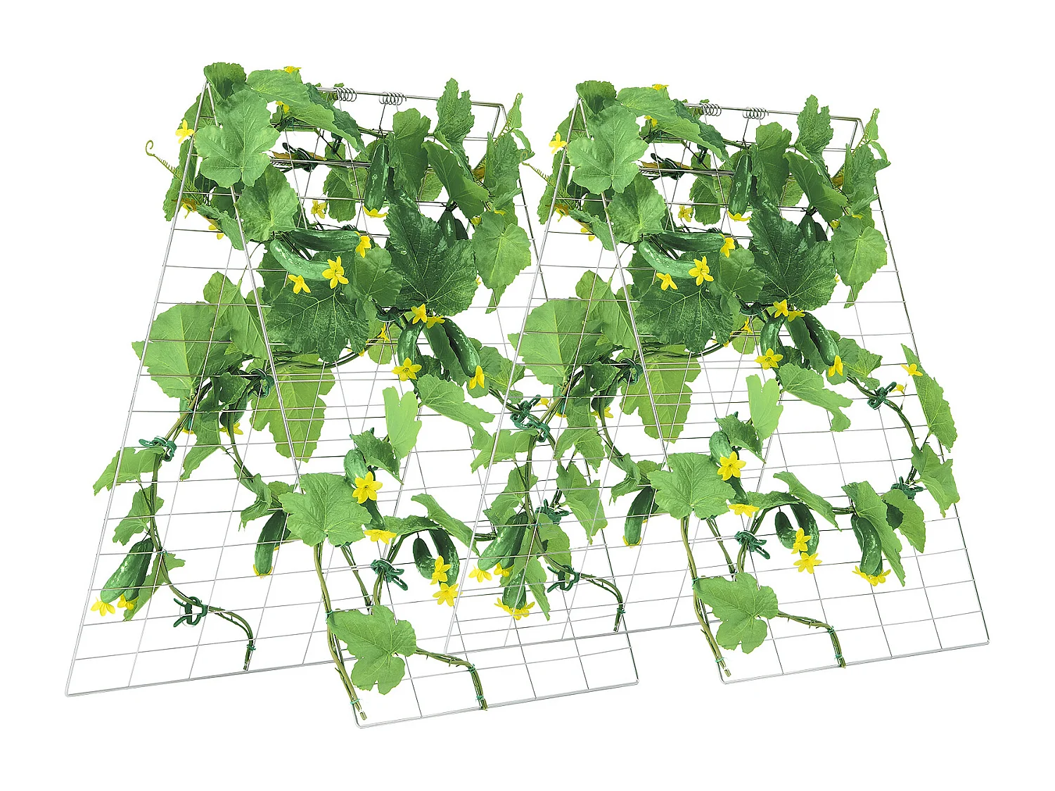 Treillis pour Concombres SucceBuy Treillis à Concombre en Forme de A 89 x 140 cm, Support de Jardin en Métal Pliable