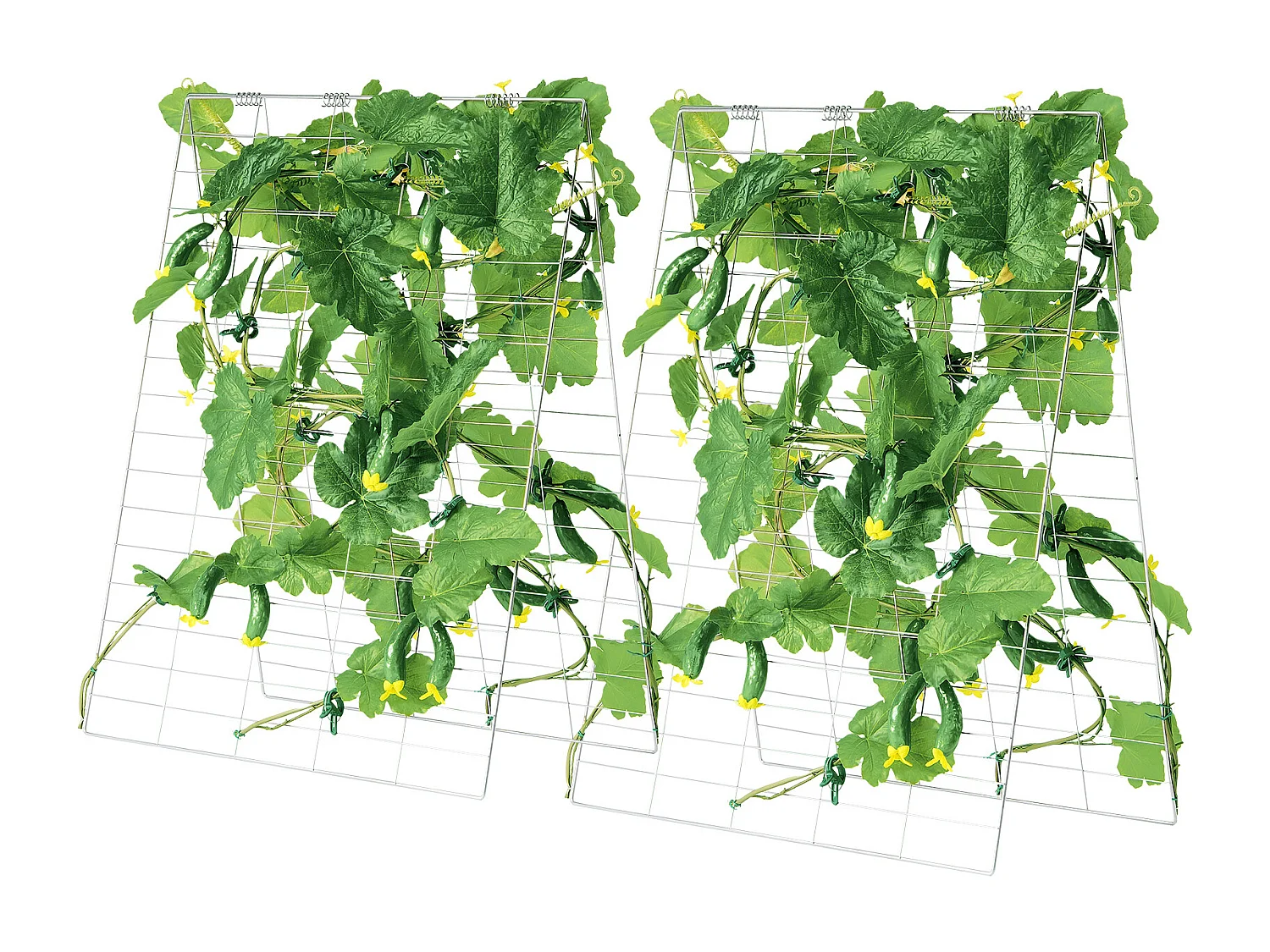 Treillis pour Concombres SucceBuy Treillis à Concombre en Forme de A 89 x 140 cm, Support de Jardin en Métal Pliable