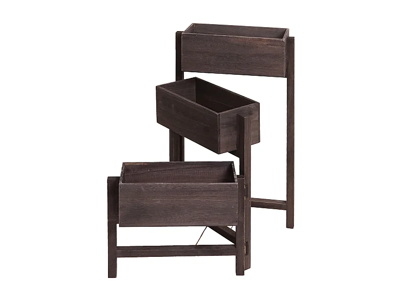 Étagère à plantes sur bois marron 39 x 19 x 67 cm 04_0008699