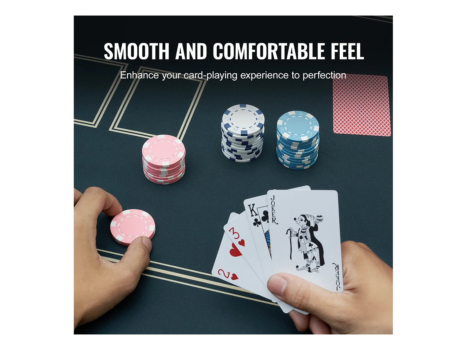 Table de Poker, SucceBuy Plateau de Table 180x90 cm, 6-8P, Pliable, Tapis de Poker, Poker, 0V, Caoutchouc et Tissu, Vert