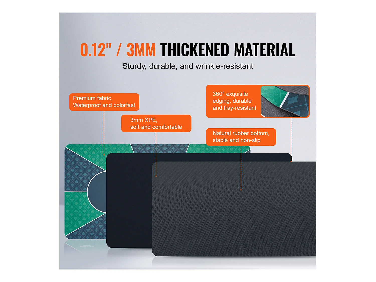 Table de Poker, SucceBuy Plateau de Table de Poker 180 x 90 cm, 6 à 8 Joueurs, Plateau de Table de Poker Rectangulaire de Transport pour Jeux de Poker, Vert