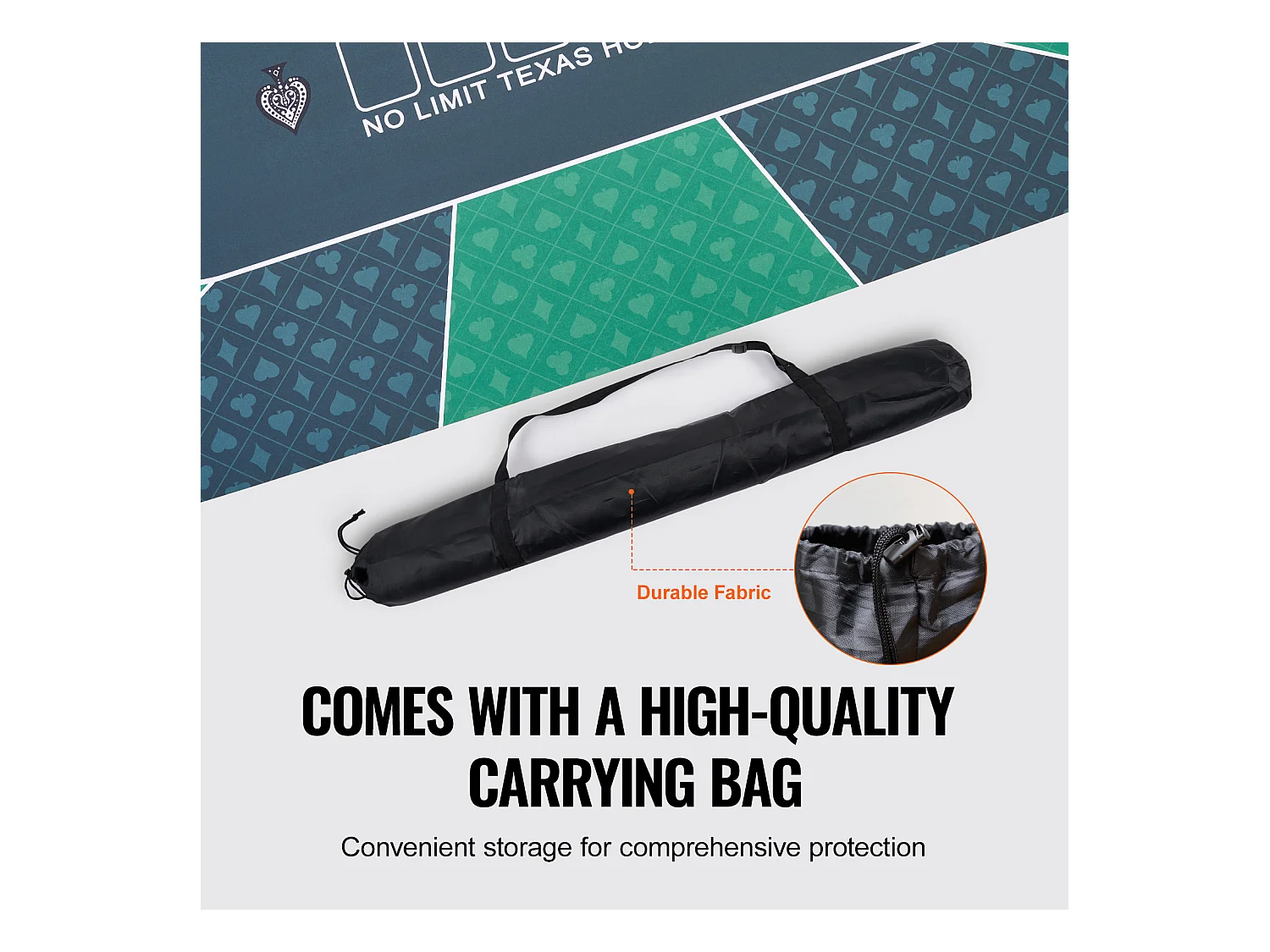 Table de Poker, SucceBuy Plateau de Table de Poker 180 x 90 cm, 6 à 8 Joueurs, Plateau de Table de Poker Rectangulaire de Transport pour Jeux de Poker, Vert