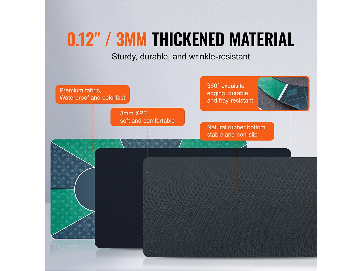 Table de Poker, SucceBuy Plateau de Table de Poker 180 x 90 cm, 6 à 8 Joueurs, Plateau de Table de Poker Rectangulaire de Transport pour Jeux de Poker, Vert