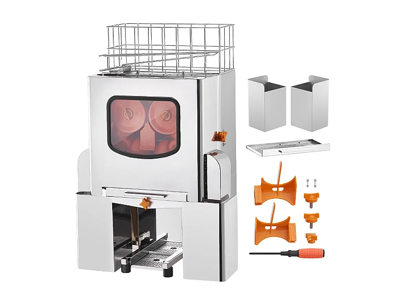 Espremedor de Suco de Laranja SucceBuy Extrator de Suco de Laranja Comercial 120 W, Espremedor de Cítricos em Aço Inoxidável com Caixa de Filtro Extraível