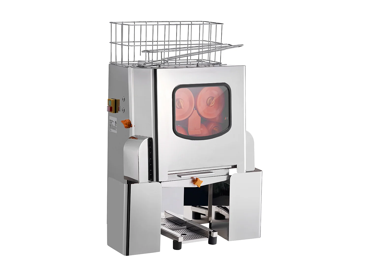 Presse-Agrumes SucceBuy Extracteur de Jus d'Orange Commercial 120 W, Presse-Agrumes en Acier Inoxydable avec Boîte à Filtre Extractible