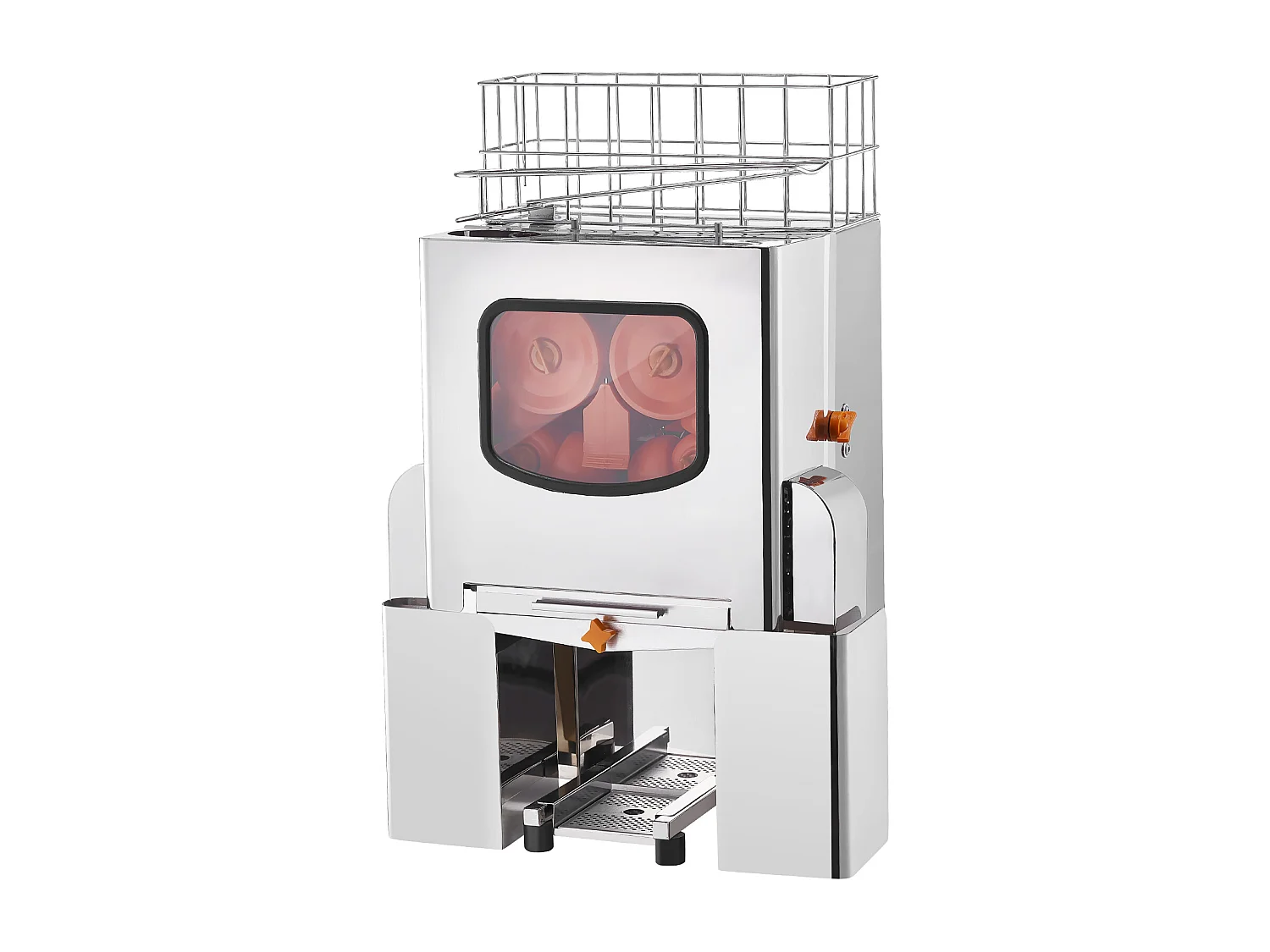 Presse-Agrumes SucceBuy Extracteur de Jus d'Orange Commercial 120 W, Presse-Agrumes en Acier Inoxydable avec Boîte à Filtre Extractible