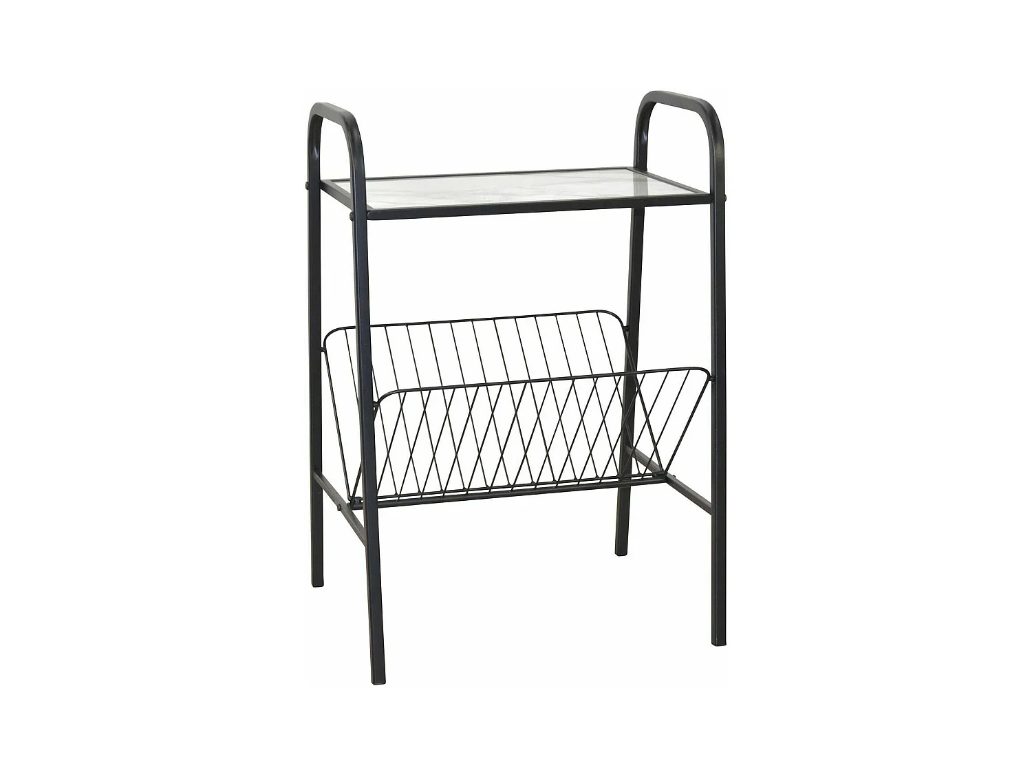 Table d'appoint / porte-revues noire 46 x 40 x 67 cm TABA05121
