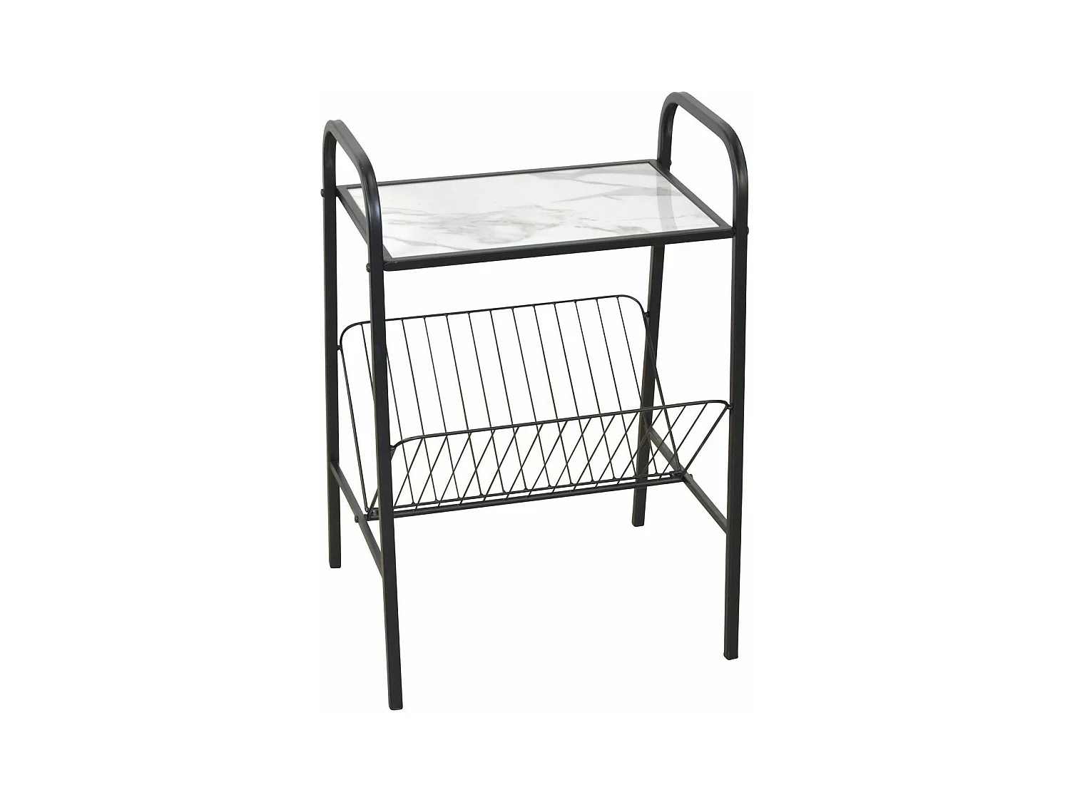 Table d'appoint / porte-revues noire 46 x 40 x 67 cm TABA05121