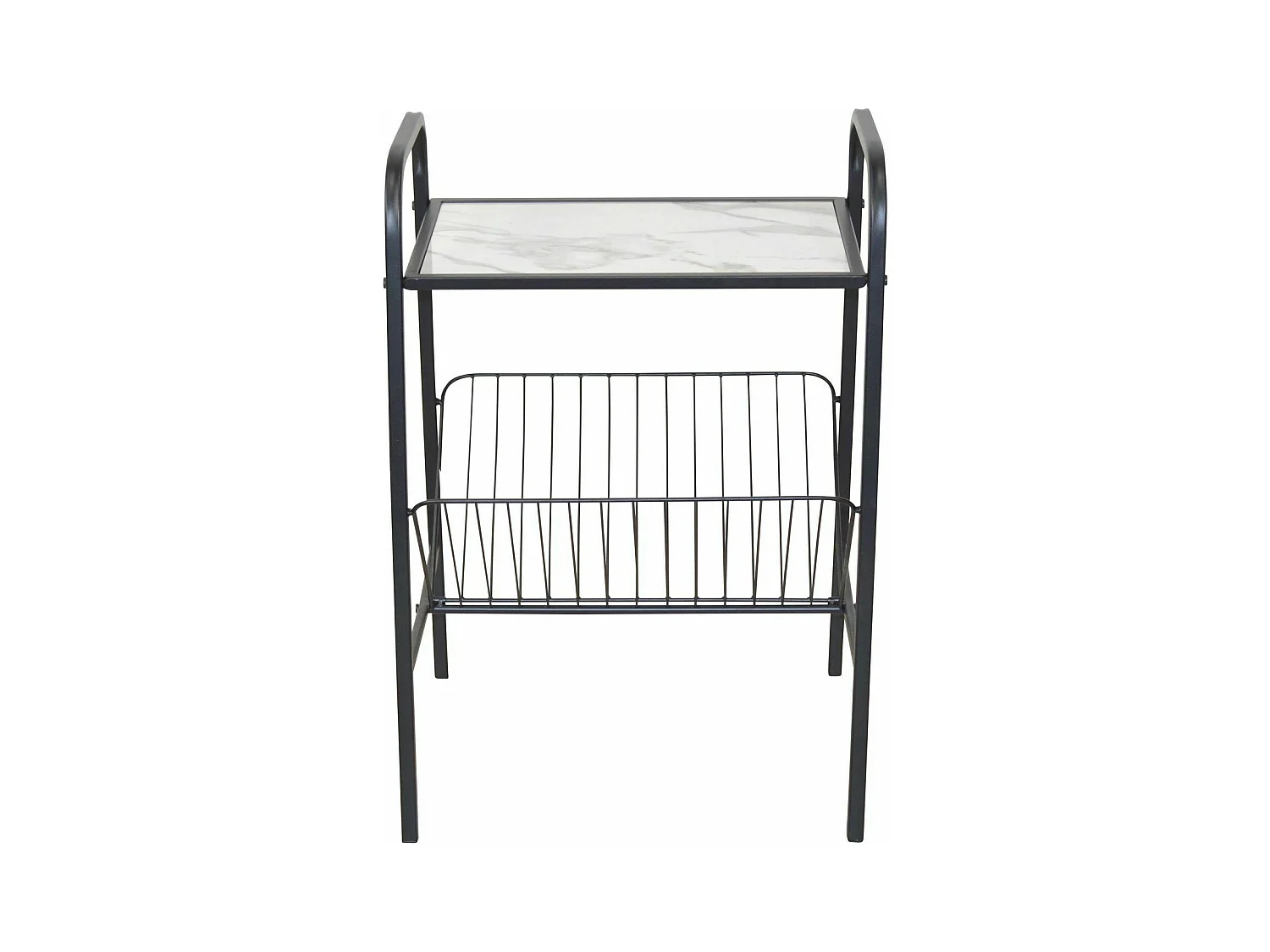 Table d'appoint / porte-revues noire 46 x 40 x 67 cm TABA05121