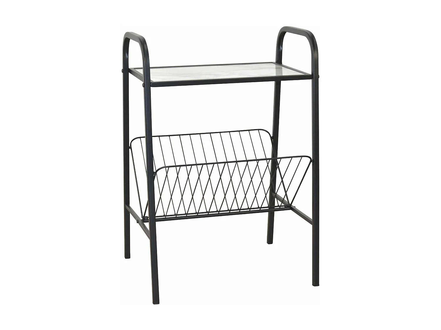 Table d'appoint / porte-revues noire 46 x 40 x 67 cm TABA05121
