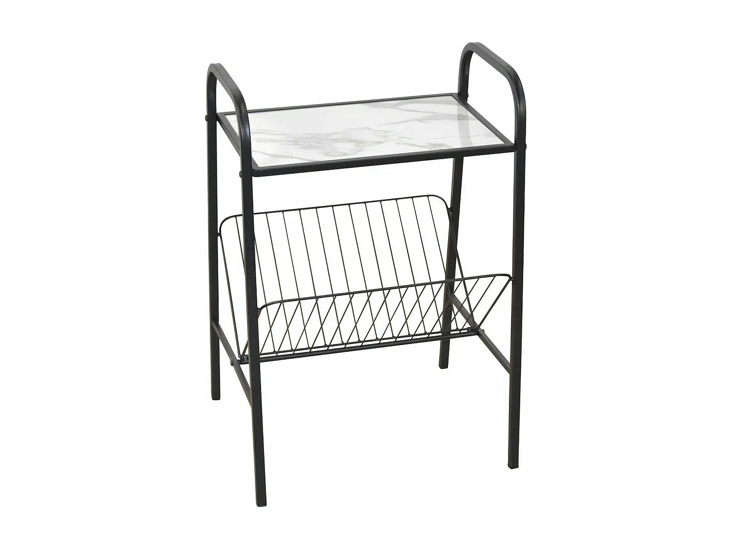 Table d'appoint / porte-revues noire 46 x 40 x 67 cm TABA05121