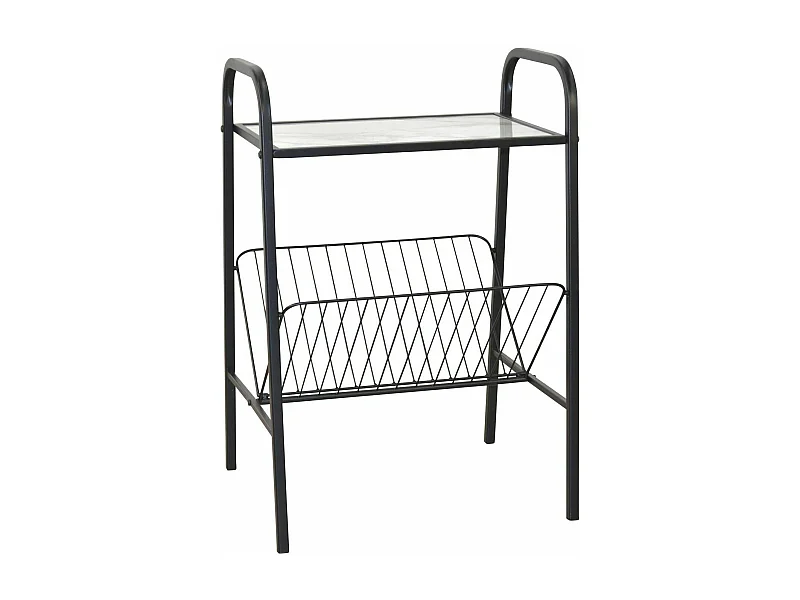 Table d'appoint / porte-revues noire 46 x 40 x 67 cm TABA05121
