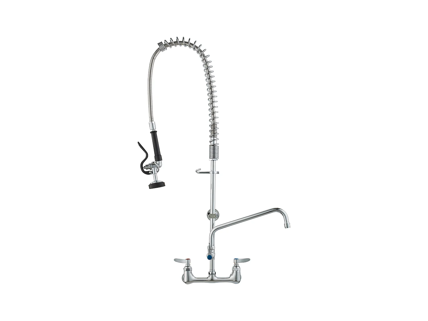 Keukenkraan, SucceBuy Commerciële Wandgemonteerde Keukenkraan - Met Voorspoelsproeier, 91 cm