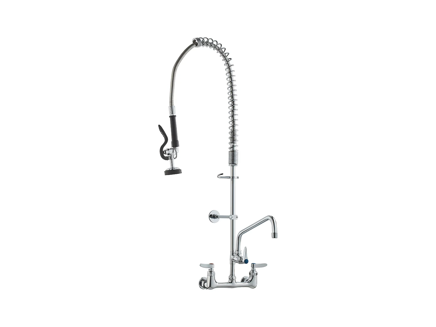 Keukenkraan, SucceBuy Commerciële Wandgemonteerde Keukenkraan - Met Voorspoelsproeier, 91 cm