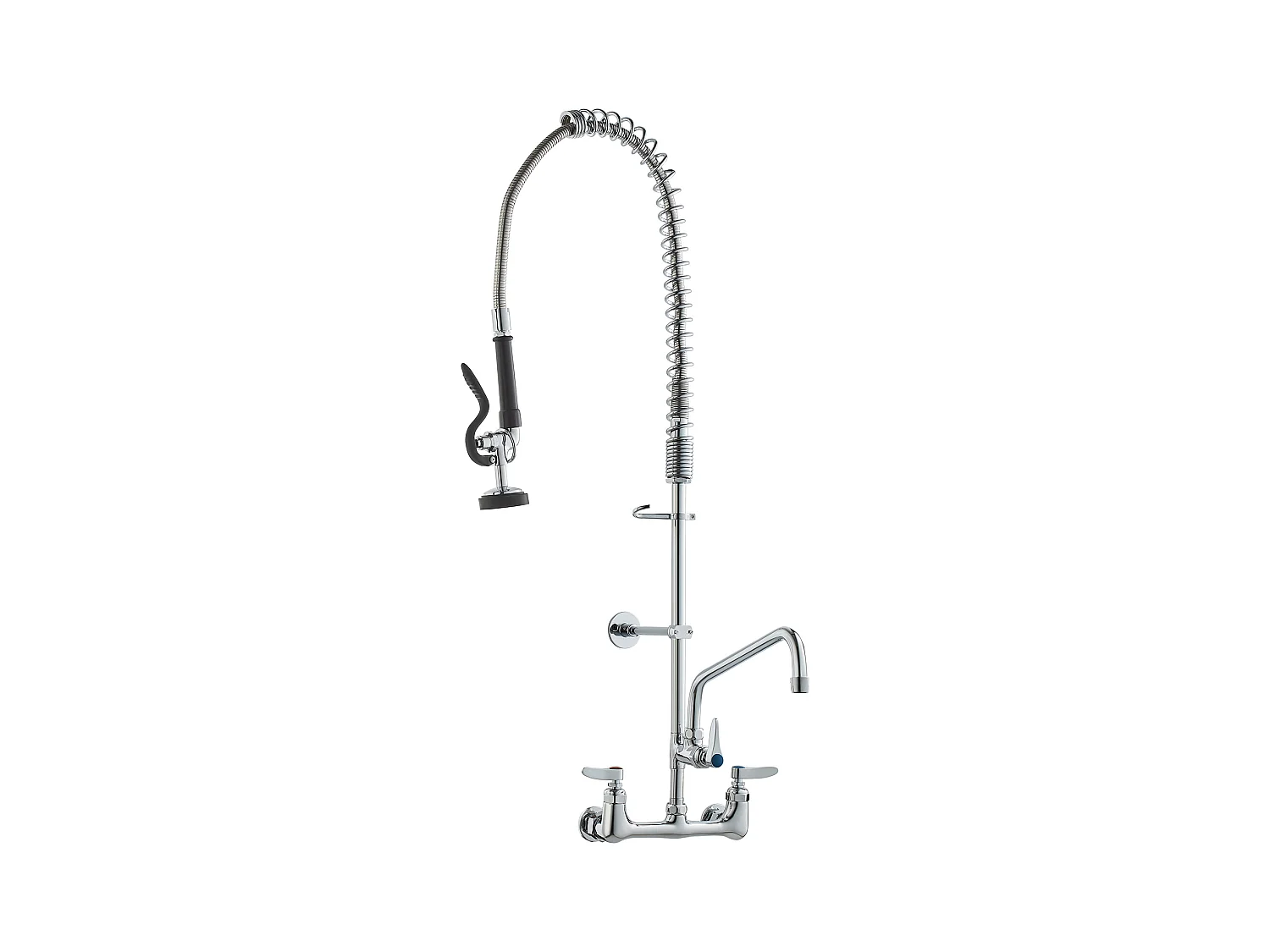 Keukenkraan, SucceBuy Commerciële Wandgemonteerde Keukenkraan - Met Voorspoelsproeier, 91 cm