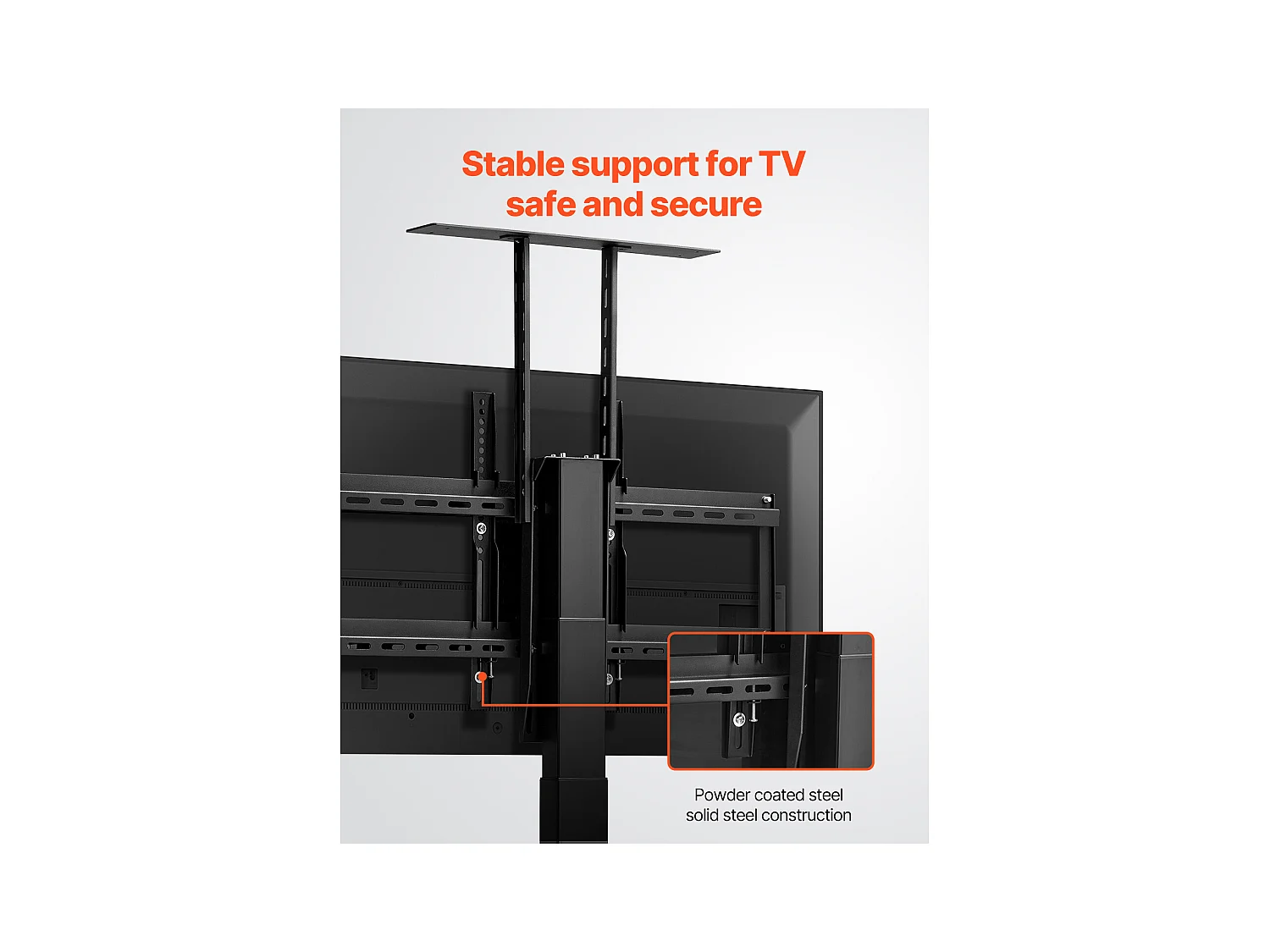 Support TV Murale SucceBuy Support TV Motorisé avec Télécommande pour Écrans de 81 à 178 cm, Support Motorisé avec VESA max. 61 x 41 cm