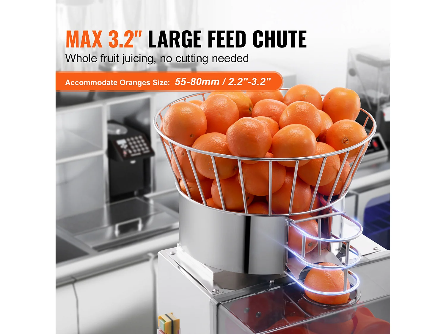 Presse-Agrumes SucceBuy Extracteur de Jus d'Orange Commercial 120 W Machine d'Extraction de Jus Automatique