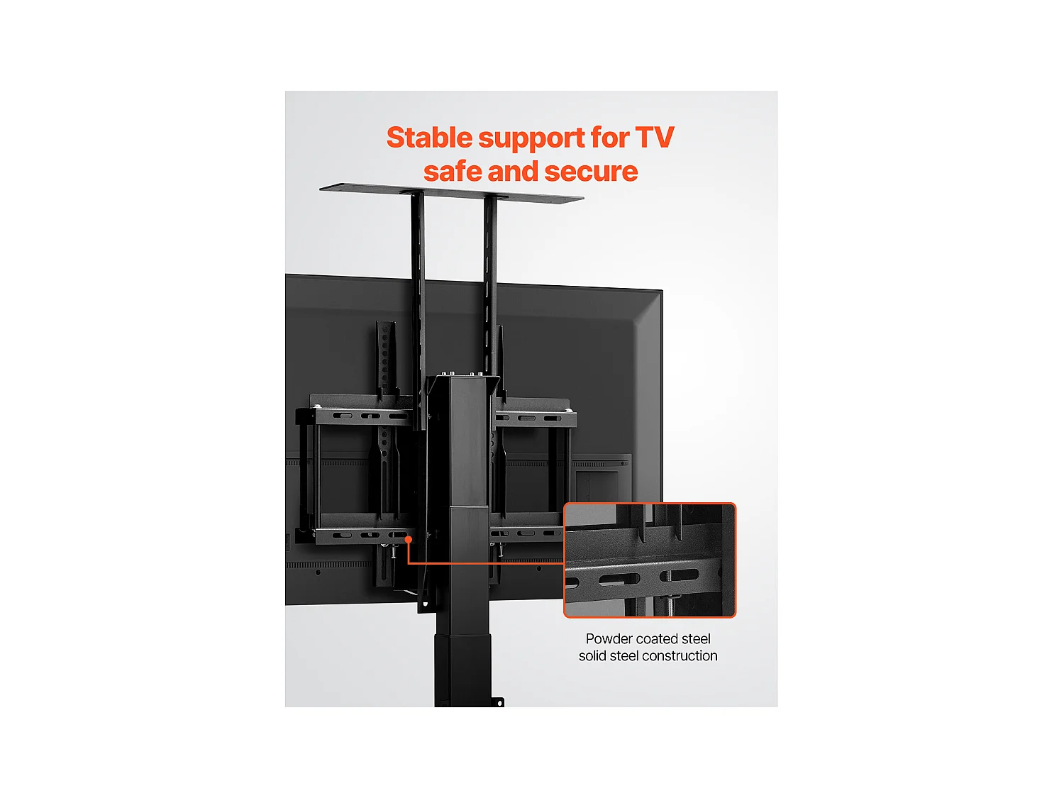 Support TV Murale SucceBuy Support TV Motorisé avec Télécommande, Support TV Électrique Réglable pour Téléviseurs, Capacité de 60 kg