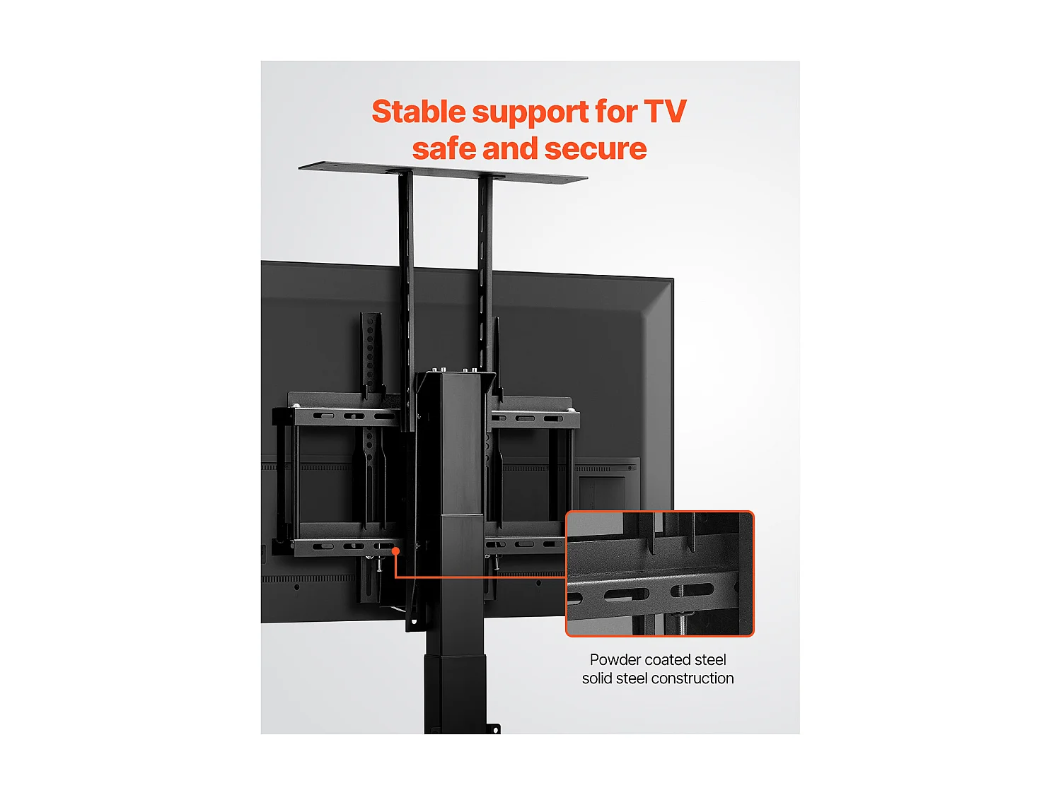 Suporte de Parede para TV SucceBuy Suporte de TV Motorizado com Comando, Suporte de TV Elétrico Ajustável para Televisores de 81 a 140 cm (Exceto Caixa)