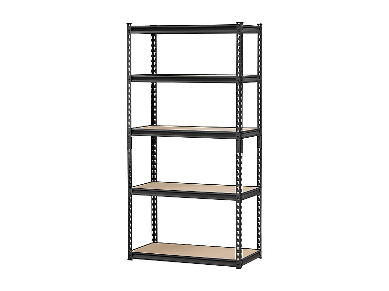 Metalowe Regały Garażowe SucceBuy Półki Magazynowe 41 cm gł. x 81 cm szer. x 160 cm wys. 5-Poziomowe Regały Garażowe