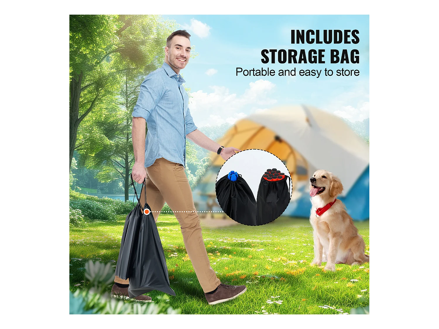 Kit d’Agilité, SucceBuy Dog Agility Cones Lot de 6 : 12 Cônes, 6 Bâtons d’Agilité avec Sac