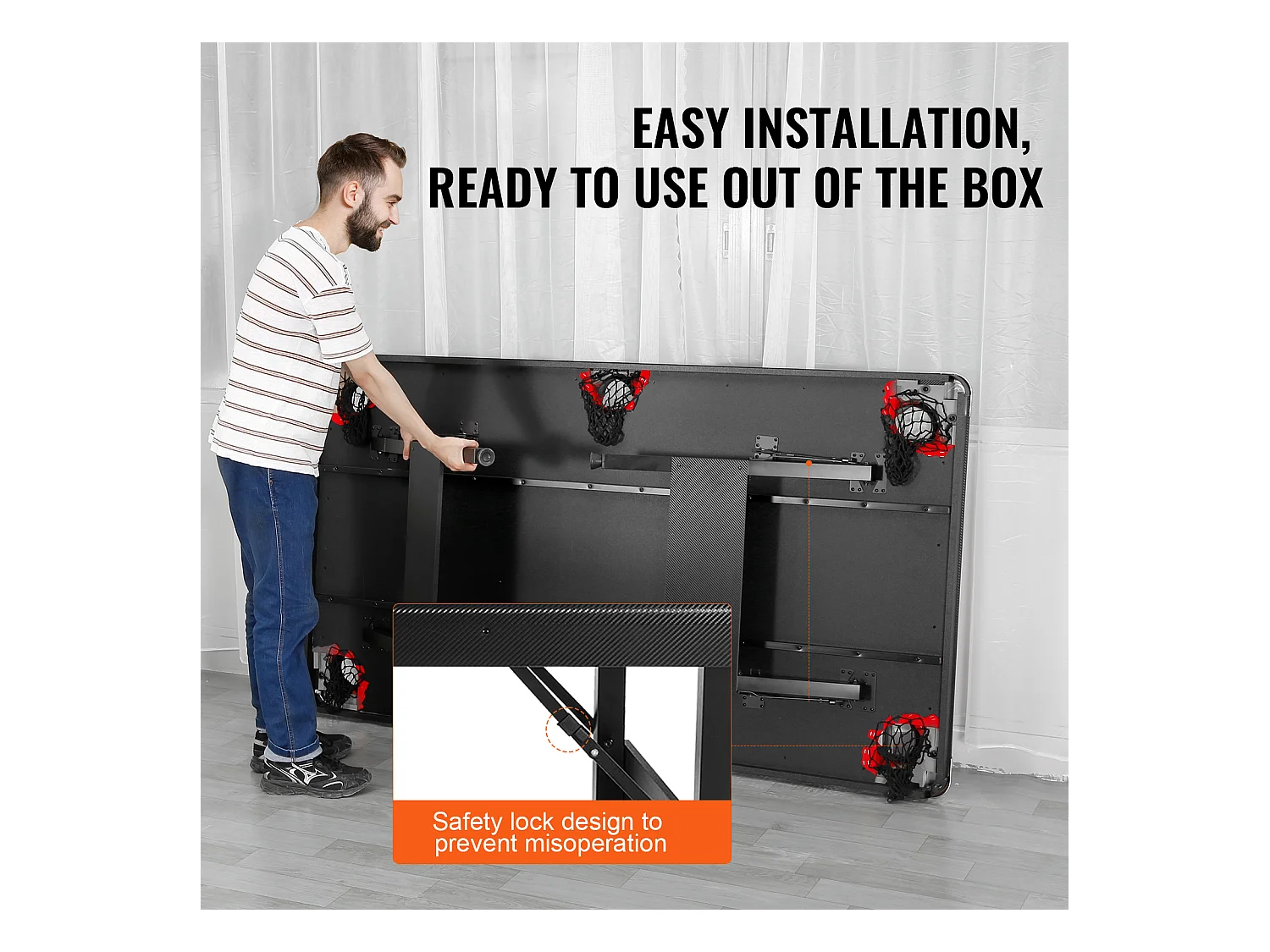 Table de Billard de 192 cm, Table Transformable - Table de Billard Portable avec Tissu Rouge pour Salle de Jeux