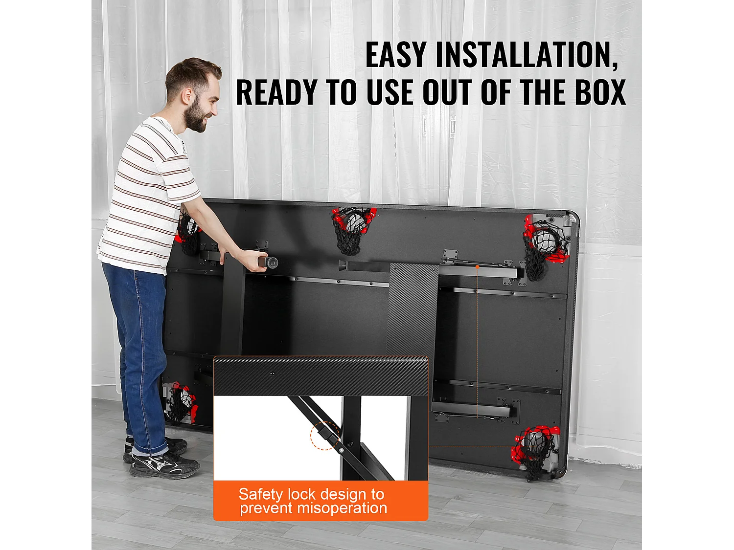 Table de Billard de 192 cm, Table Transformable - Table de Billard Portable avec Tissu Rouge pour Salle de Jeux