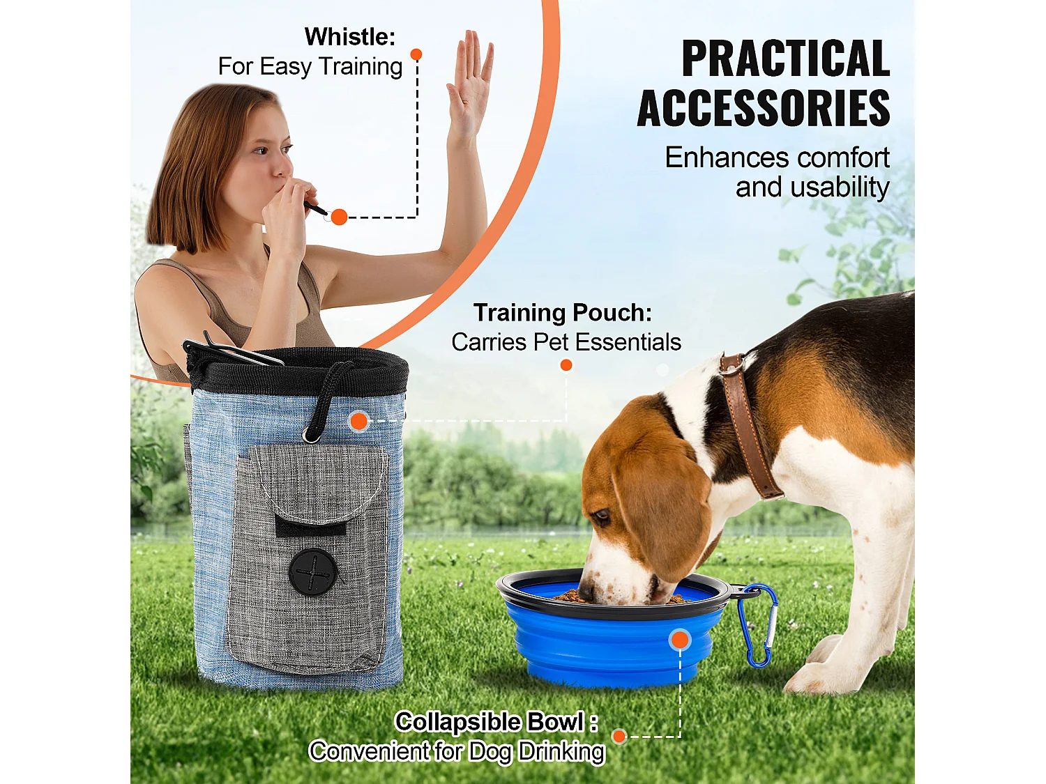 Agility-Set, SucceBuy 5-teiliges Agility-Trainingsgerät für Hunde mit Erweitertem Hindernistunnel