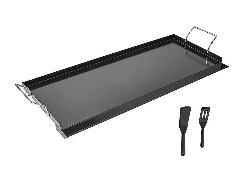 Grillplaat, SucceBuy Carbon Steel Bakplaat, Grillpan 812 x 310 mm, Zwart