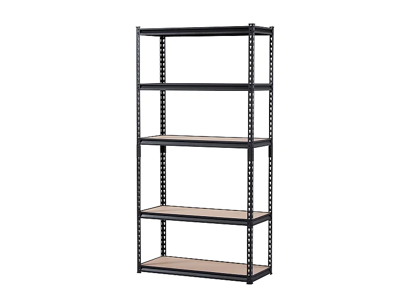 Metalowe Regały Garażowe SucceBuy Półki Magazynowe 41 cm gł. x 91 cm szer. x 181 cm wys. 5-Poziomowe Regały Garażowe