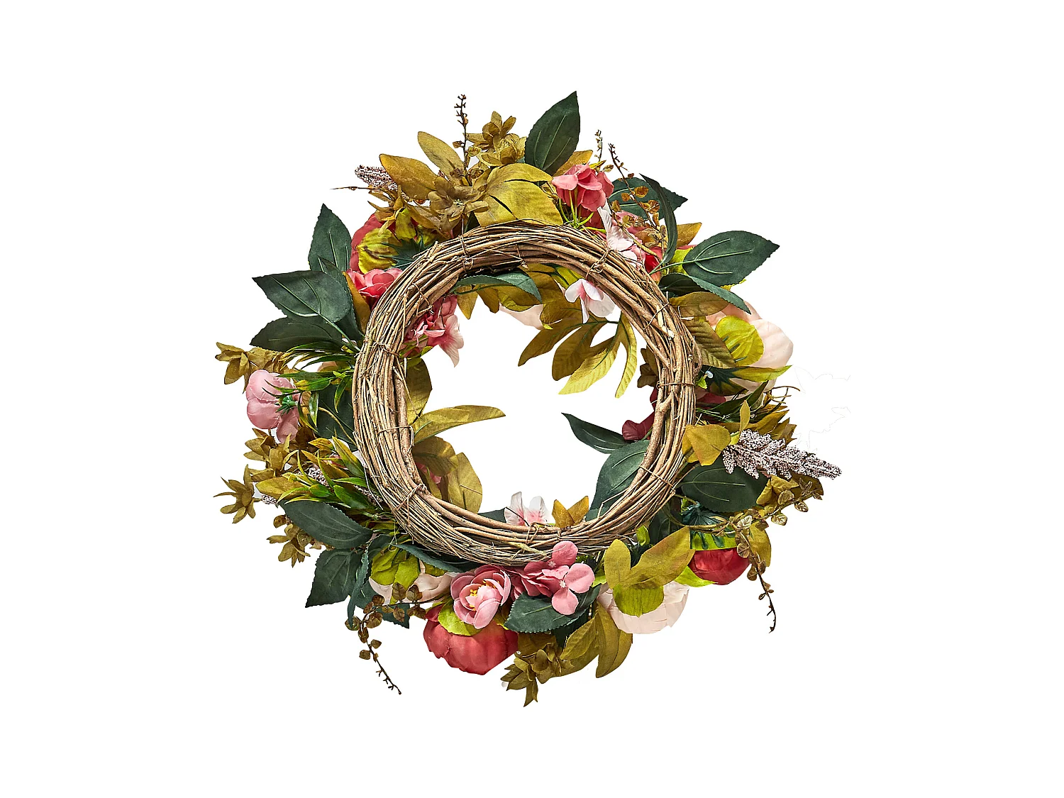 Plante Artificielle, SucceBuy Couronne Artificielle de 48,26 cm, Pivoines et Hortensias Roses, toute l'Année