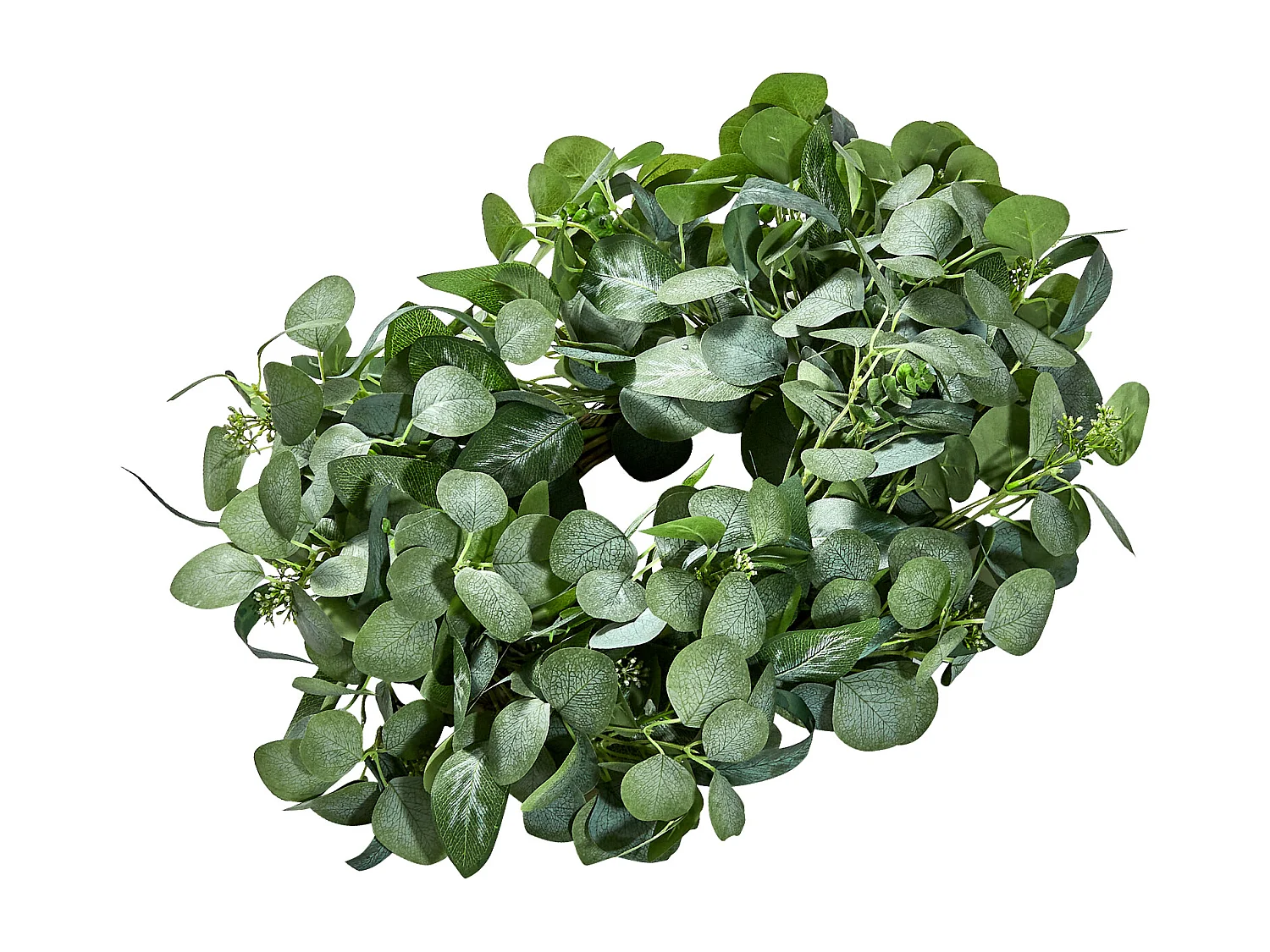 Plante Artificielle, SucceBuy Couronne Artificielle de 66,04 cm, Feuilles d'Eucalyptus Vertes, toute l'Année
