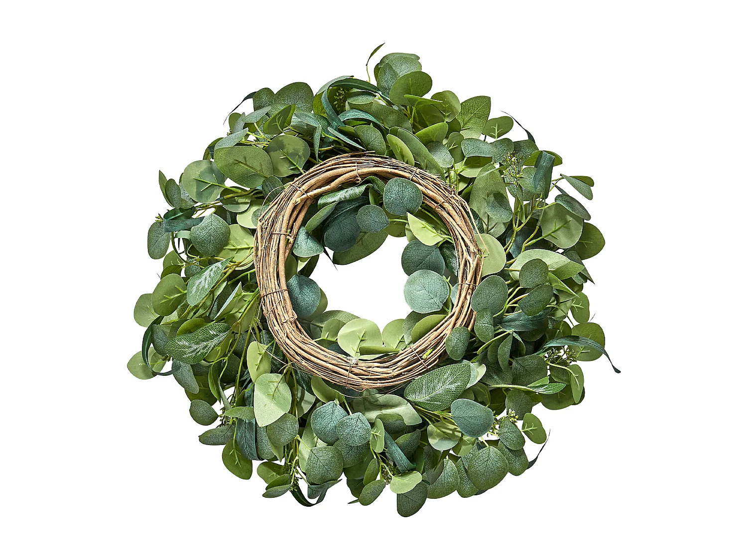 Plante Artificielle, SucceBuy Couronne Artificielle de 66,04 cm, Feuilles d'Eucalyptus Vertes, toute l'Année