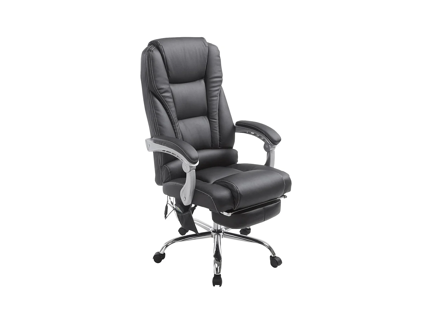 Fauteuil de bureau avec PVC noire 68 x 64 x 118 cm 10_0002577