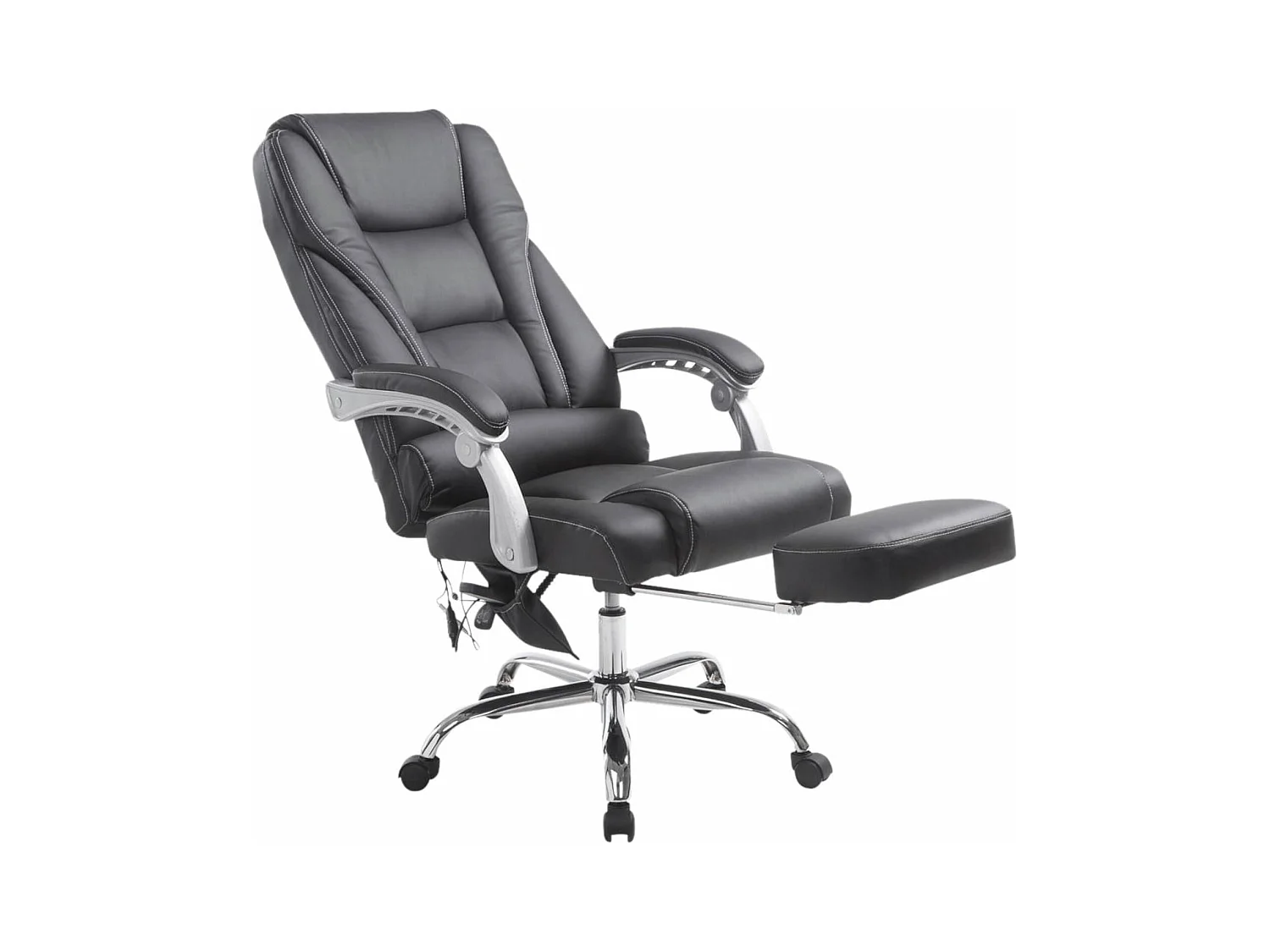 Fauteuil de bureau avec PVC noire 68 x 64 x 118 cm 10_0002577