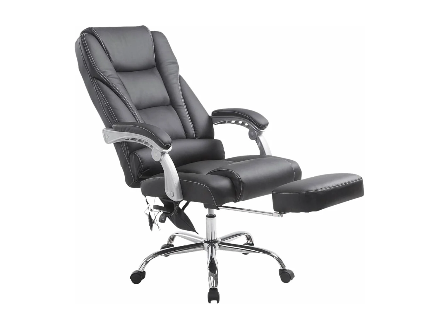 Fauteuil de bureau avec PVC noire 68 x 64 x 118 cm 10_0002577