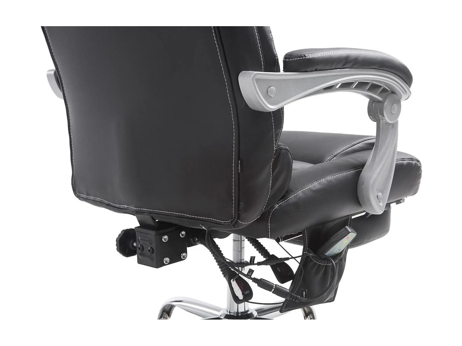 Fauteuil de bureau avec PVC noire 68 x 64 x 118 cm 10_0002577