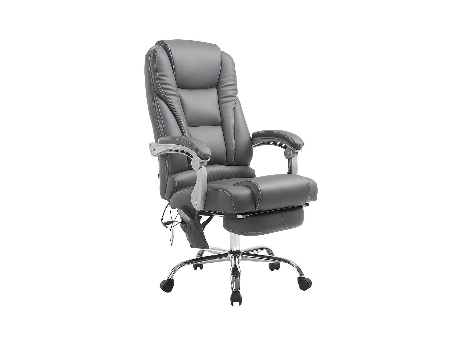 Fauteuil de bureau avec PVC grise 68 x 64 x 118 cm 10_0002584