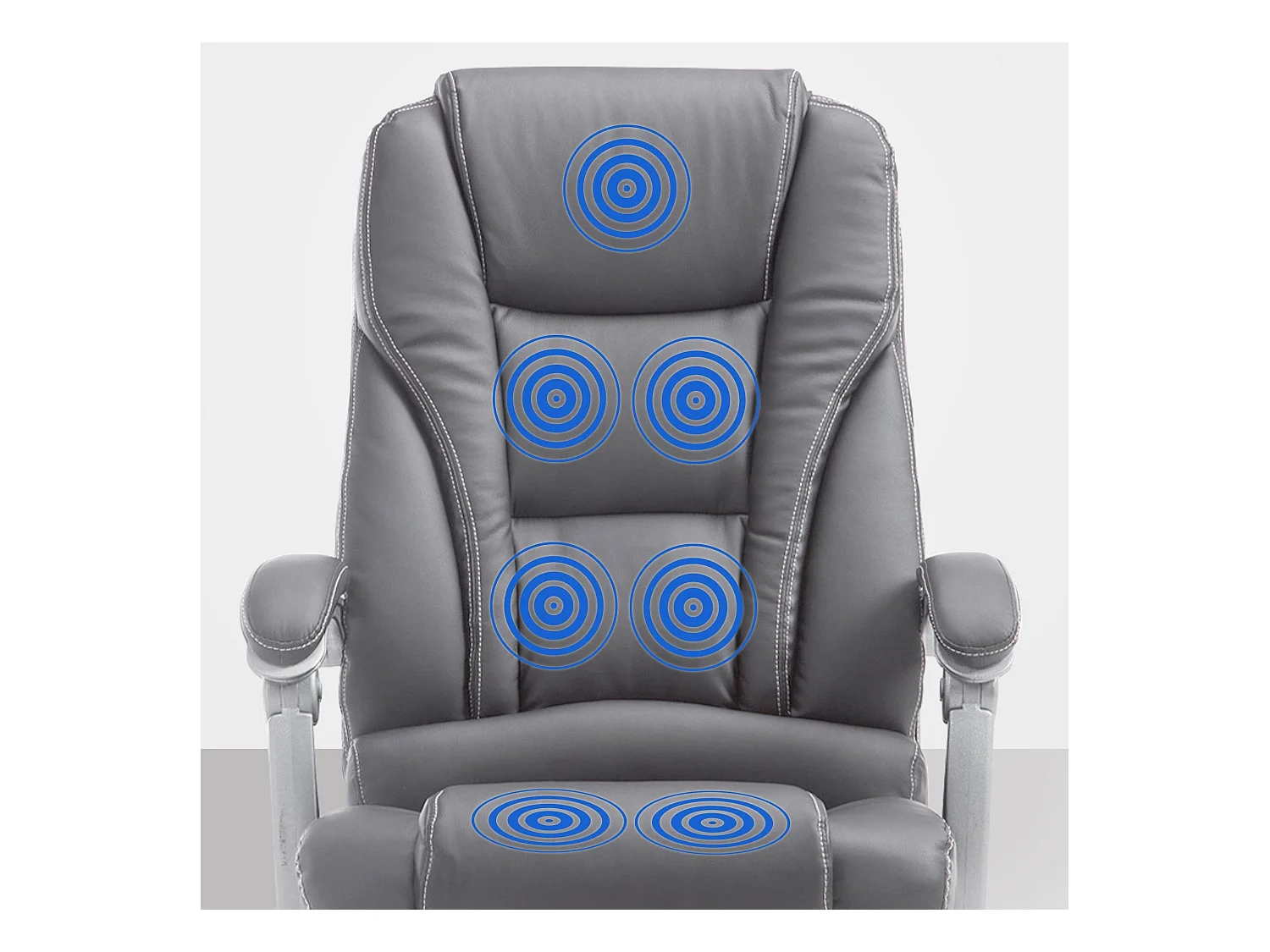 Fauteuil de bureau avec PVC grise 68 x 64 x 118 cm 10_0002584