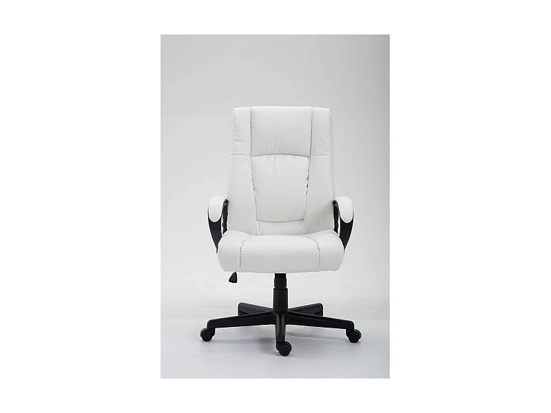 Fauteuil de bureau XL PVC blanche 66 x 70 x 106 cm 10_0002717