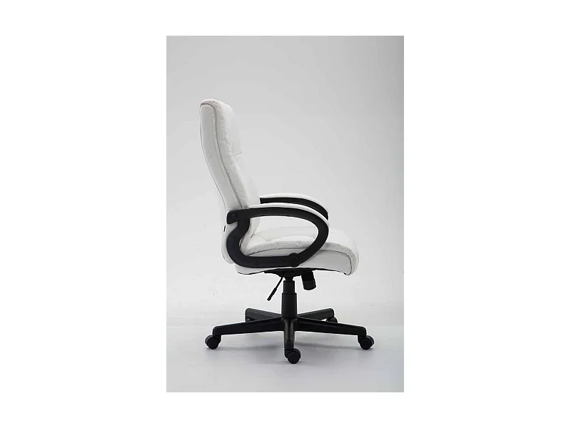 Fauteuil de bureau XL PVC blanche 66 x 70 x 106 cm 10_0002717